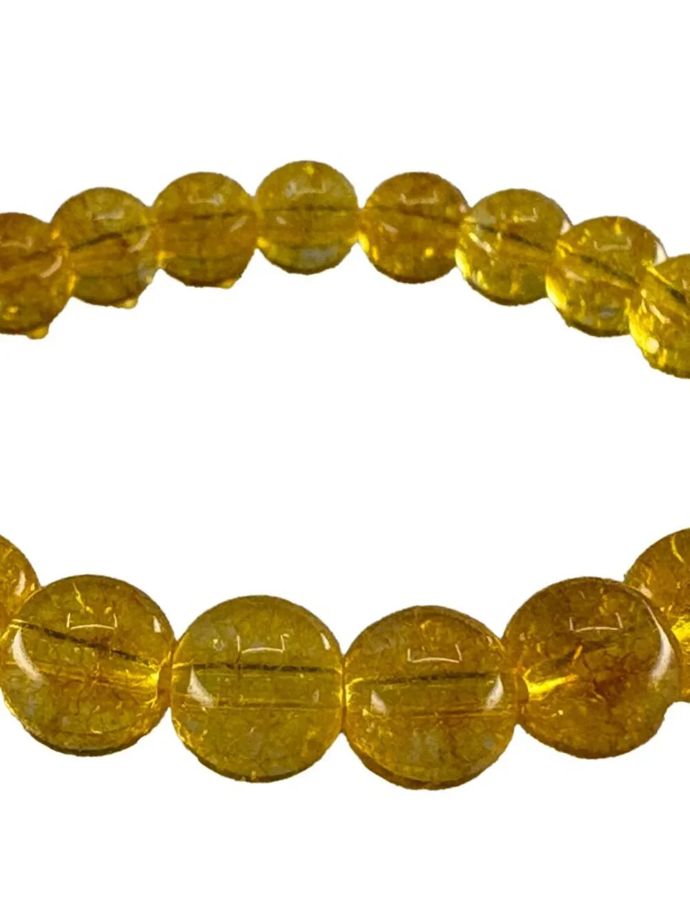 8mm Natural Yellow Crystal Bead Bracelet Wealth Crystal November Birthstone Gift